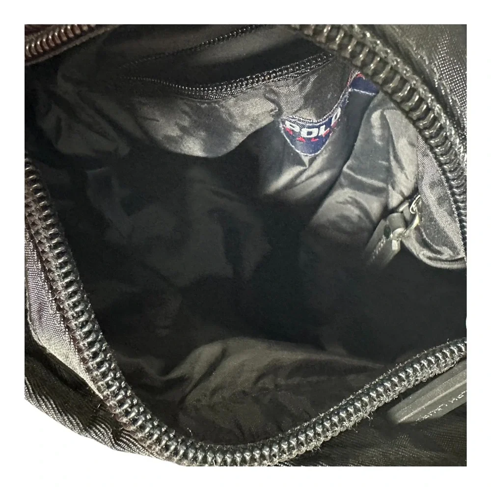 Polo Sport Ralph Lauren Crossbody Bag Black Nylon Canvas Mini Tote 90s Vintage